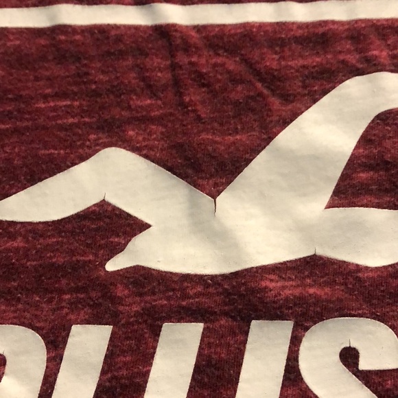 Hollister California Red Heathered Graphic Logo Shirt - 2 - Picture 6 of 9
